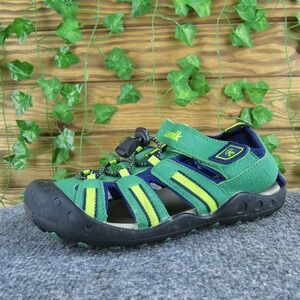 Kamik Fisherman‎ Crab Boys Y 4 Medium Sandal Green Synthetic Drawstring